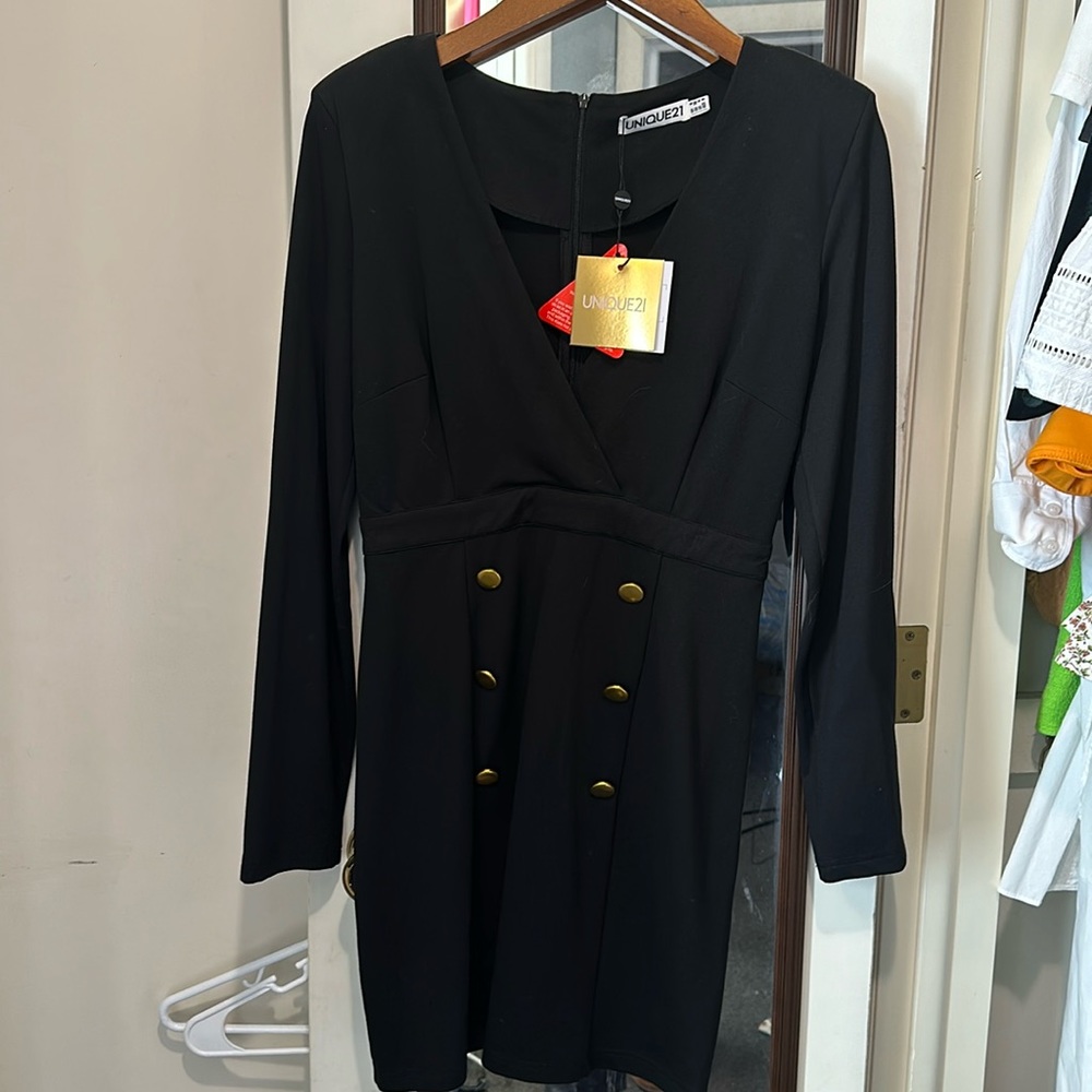 Black blazer look dress